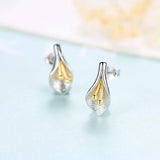 925 Silver Flower Stud Earrings for Women - Party Gift