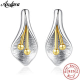 925 Silver Flower Stud Earrings for Women - Party Gift