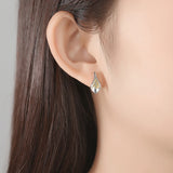 925 Silver Flower Stud Earrings for Women - Party Gift