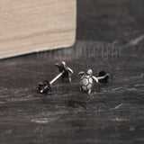 925 Silver Sea Turtle Stud Earrings Animal Ear Studs
