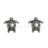 925 Silver Sea Turtle Stud Earrings Animal Ear Studs