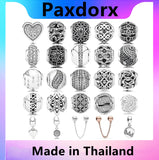 S925 Sterling Silver Charm Bead Hollowed Out Pattern DIY Bracelet & Bangle