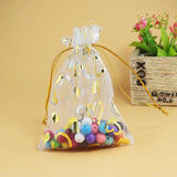 100Pcs 9x12cm Organza Bags Hearts Wedding Candy Jewelry Packaging