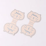 100pcs Beige Paper Necklace Card 6x11cm Cat Head Jewelry Bracelet Packaging