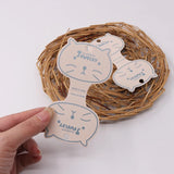 100pcs Beige Paper Necklace Card 6x11cm Cat Head Jewelry Bracelet Packaging