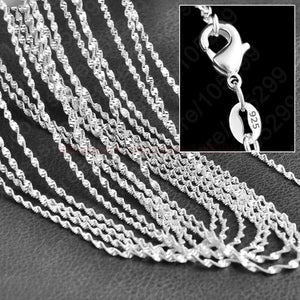 10PCS 16-30'' Twisted Singapore Chain 925 Sterling Silver Necklace