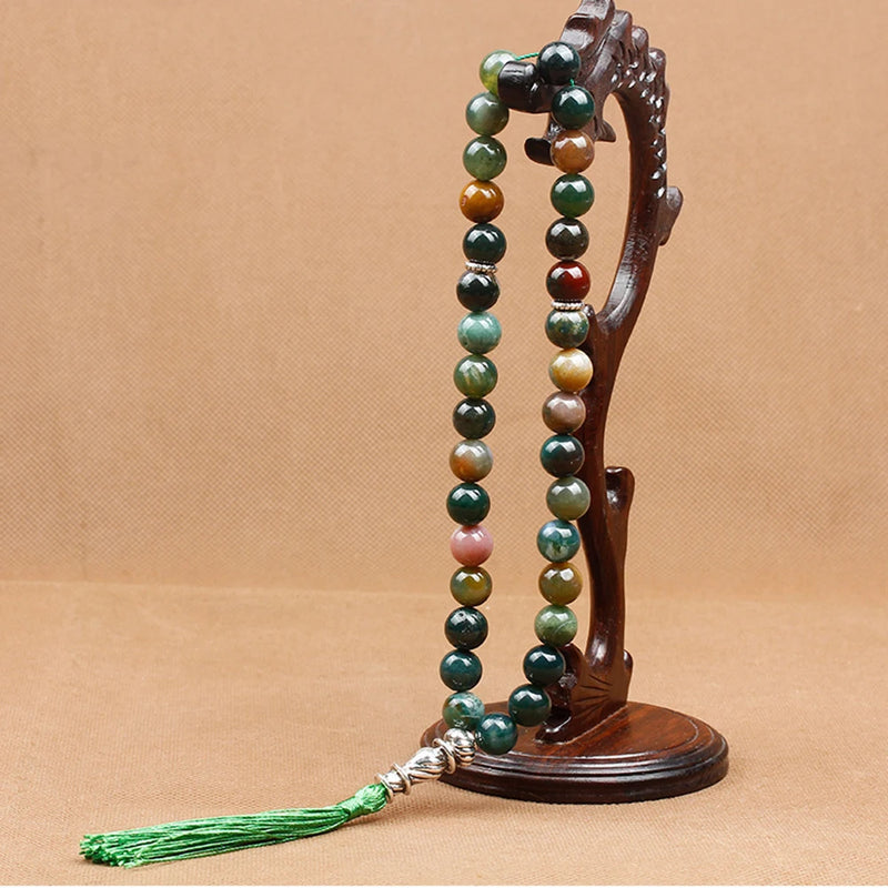 10mm33 Islamic Muslim Tasbih Red Agates Prayer Beads Bracelet