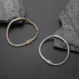 2.5mm Zircon Lady Bracelet Single Chain Bronze Zirconium Tennis Bracelet