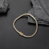 2.5mm Zircon Lady Bracelet Single Chain Bronze Zirconium Tennis Bracelet