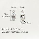 20pcs 9*21mm Sun Eyes Charms Pendant for DIY Necklace Earring