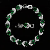 Summer Green Crystal Bracelet Women Jewelry Cubic Zirconia