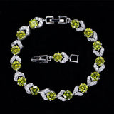 Summer Green Crystal Bracelet Women Jewelry Cubic Zirconia