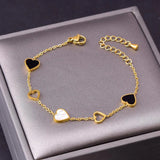 Heart Shell Charm Bracelet for Women Girls