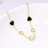 Heart Shell Charm Bracelet for Women Girls