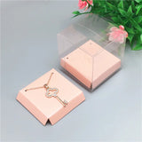 Clear Plastic Necklace Pendant Display Case 5x5x5cm