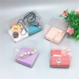Clear Plastic Necklace Pendant Display Case 5x5x5cm