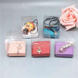Clear Plastic Necklace Pendant Display Case 5x5x5cm