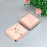 Transparent Jewelry Display Case with Necklace Inner Card