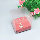 Transparent Jewelry Display Case with Necklace Inner Card