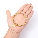Initial Letter Bracelet Women Stainless Steel Chain Bracelet Gift