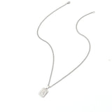 Initial Letter Pendant Necklace Men Stainless Steel Chain Necklace Gift