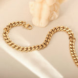 Classic 5mm Stainless Steel Cuban Chain Anklet for Women