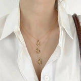 Colorful Zirconia Letter Necklace 925 Sterling Silver Pendant