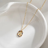 Colorful Zirconia Letter Necklace 925 Sterling Silver Pendant