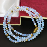 Multilayer Opal Bead Bracelet with Magnetic Clasp