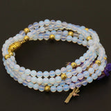 Multilayer Opal Bead Bracelet with Magnetic Clasp
