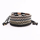 Stainless Steel Macrame Bracelet Men Women Jewelry Gift