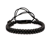Stainless Steel Macrame Bracelet Men Women Jewelry Gift