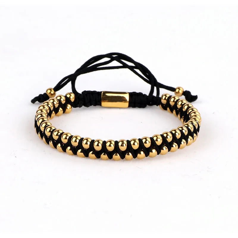 Stainless Steel Macrame Bracelet Men Women Jewelry Gift