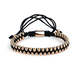 Stainless Steel Macrame Bracelet Men Women Jewelry Gift