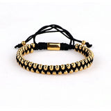 Stainless Steel Macrame Bracelet Men Women Jewelry Gift