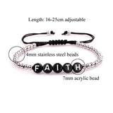 4mm Stainless Steel DIY Letters Bracelet Set