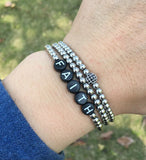 4mm Stainless Steel DIY Letters Bracelet Set