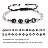 4mm Stainless Steel DIY Letters Bracelet Set