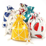 50pcs Drawstring Linen Cotton Bags 10x14cm Storage Gift Pouch Charms Bracelet
