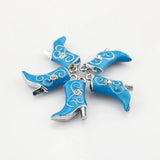 50pcs Silver Plated Lake Boots Pendant Metal Charms Necklace Craft DIY Beads