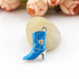 50pcs Silver Plated Lake Boots Pendant Metal Charms Necklace Craft DIY Beads