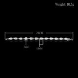 925 Sterling Silver Hollow Oval Charm Bracelet Bohemia Ethnic Style