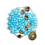 8mm Seven Sorrow Long Pendant Rosary Necklace Gift