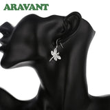 925 Silver Dragonfly Drop Earrings Women Jewelry