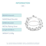925 Silver Bead Bracelet Chain Wedding Jewelry