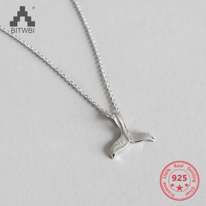 925 Silver Dolphin Mermaid Fishtail Charms Necklace