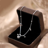 925 Silver Anklets Women Foot Jewelry Bell Bracelets