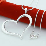 Sterling Silver Heart Pendant Necklace For Women