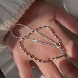 925 Sterling Silver Double Layer Bracelet Beads Women Bracelet