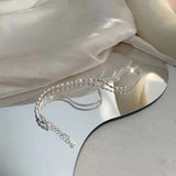 925 Sterling Silver Double Layer Bracelet Beads Women Bracelet